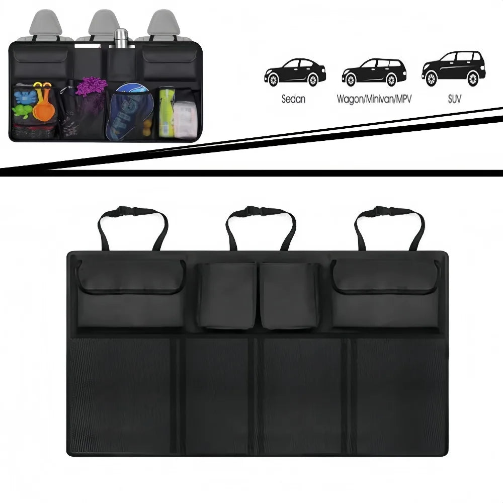 Versatile Oxford Cloth Car Trunk Storage Bag Rear Seat Back Hanging Vehicle Organizer Box for Automobile Interior