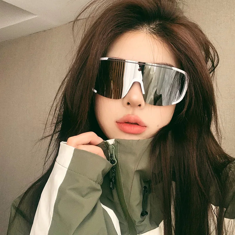 New Y2K Style Cycling Sunglasses Windproof Glasses for Men Women Retro-Reflective Sheeting Lens Road Riding Sport Glasses Imagen secundaria del producto