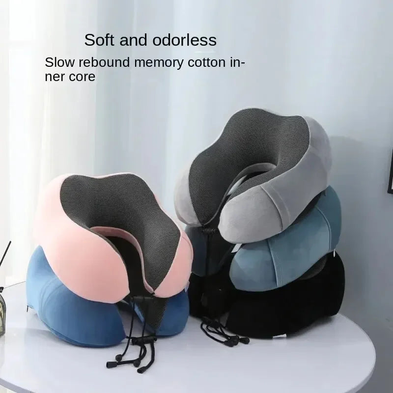 1pc U Travel Memory Cotton Pillow NeckMotor Cars And Aeroplanes NapMagnetic Fabric Ushaped Image secondaire du produit