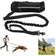 Hands Free Dog Leash Reflective Leash with Waist Bag Retractable Elastic Belt Dog Traction Rope for Running Walking Pet Products