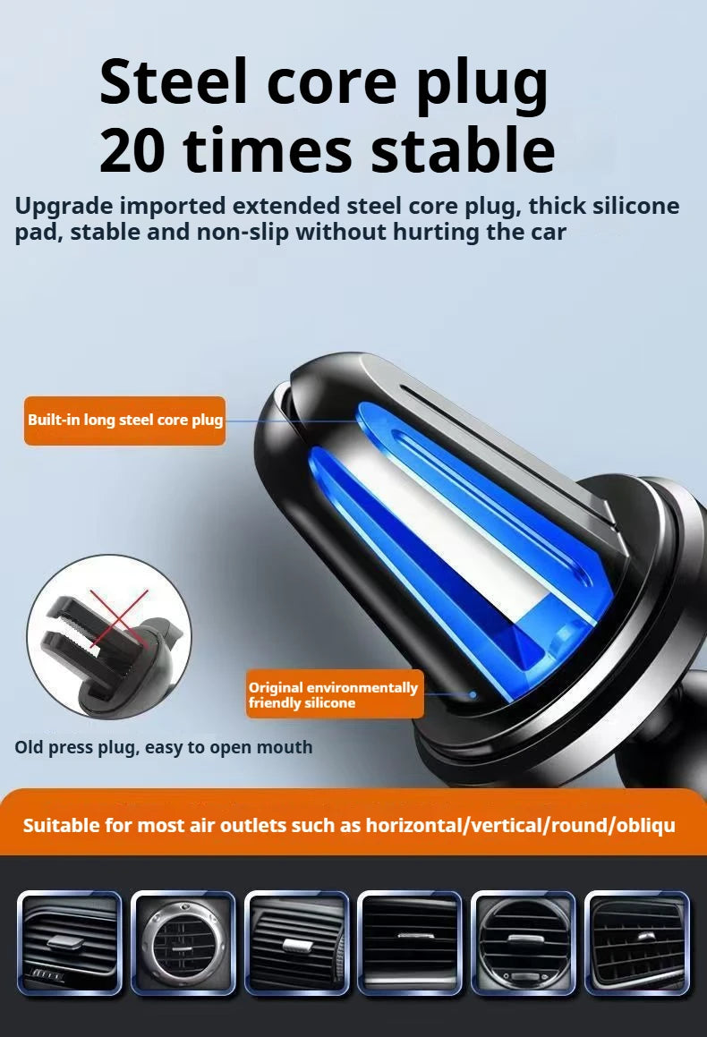NEW Car Phone Holder Air Outlet Gravity Sensor Triangle Mount Simplicity Design Frosted Surface for Vehicle Dashboard