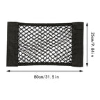 Car Rear Seat Storage Organizer Mesh Adjustable Elastic Straps Anti-Slip Net for SUV Sedan Vehicle Interior Organization Tools