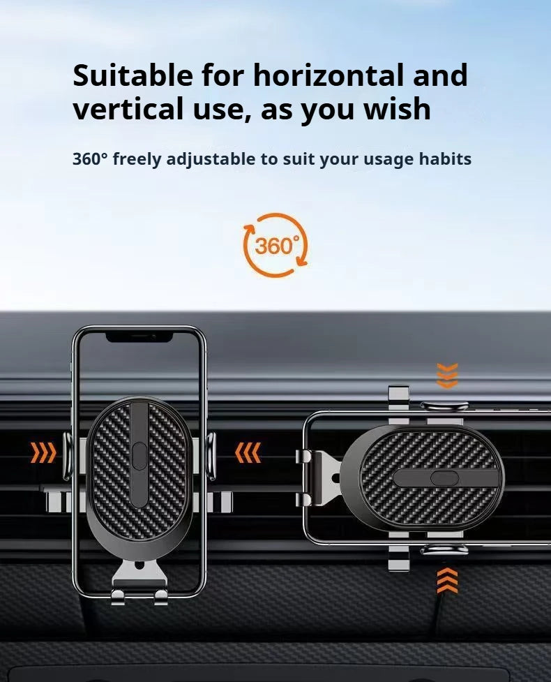 NEW Car Phone Holder Air Outlet Gravity Sensor Triangle Mount Simplicity Design Frosted Surface for Vehicle Dashboard