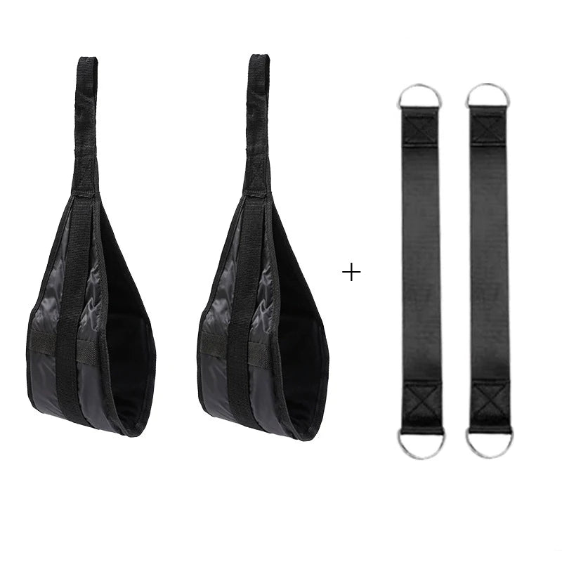 Fitness AB Sling Straps Suspension Rip-Resistant Heavy Duty Pair for Pull Up Bar Hanging Leg Raiser Home Gym Fitness Equipment