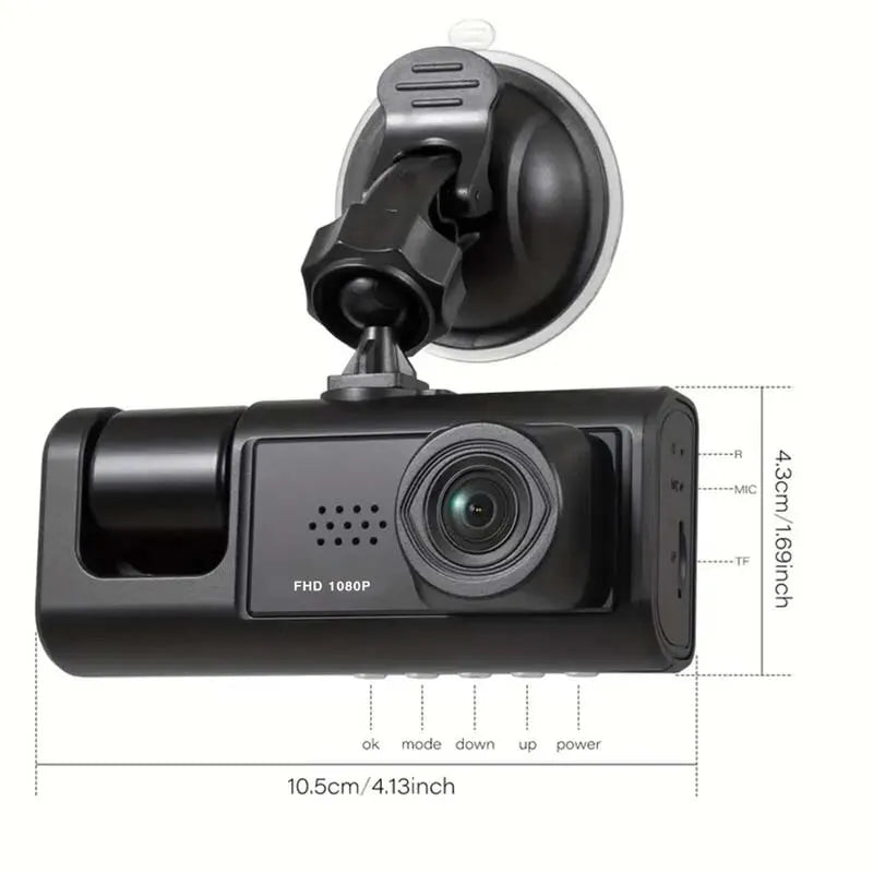 1080P Dual camera Dash Cam for cars,Front And Inside,car camera with IR Night Vision,Loop Recording,wide angle Car DVR Came Image secondaire du produit