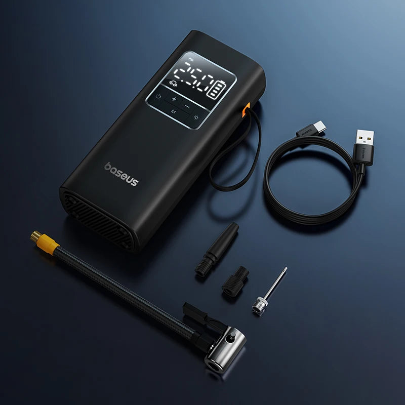 Baseus Wireless Car Air Pump Portable Air Compressor for Car Motorcycles Bicycle Electric Tire Inflator with LCD Digital Display