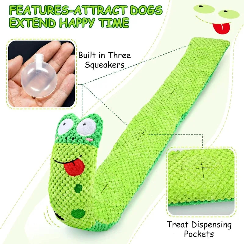 Squeaky Dog Toys for Stress Relief, Puzzle & Snuffle Foraging Training, IQ Stimulation for Small, Medium & Large Dogs