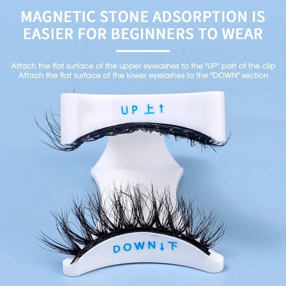 New Quantum Magnetic Eyelash Curler Reusable Eyelashes Applicator Portable False Eyelash Assist Makeup Tools Accessories Imagen secundaria del producto