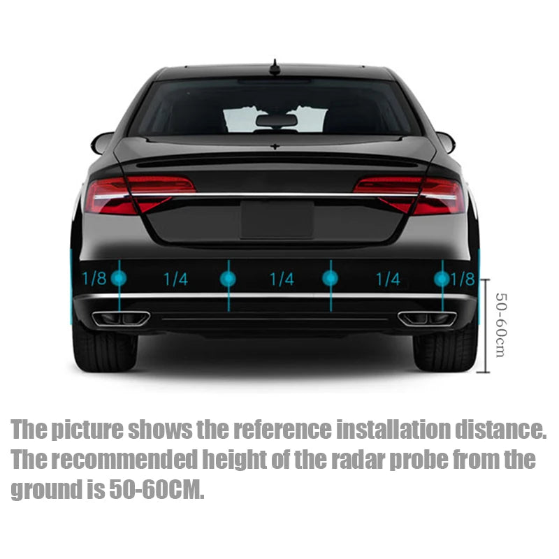 Car LED Parking Sensor Kit with 4 Radar Accurate Digital Display of Obstacle Distance Alarm Parktronic Kit Suitable For Most Car Imagen secundaria del producto