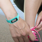LED Pedometer Bracelet Wrist Calorie Counter 12/24H Time Display Walking Running Pedometer Fitness Watch for Outdoor Sports