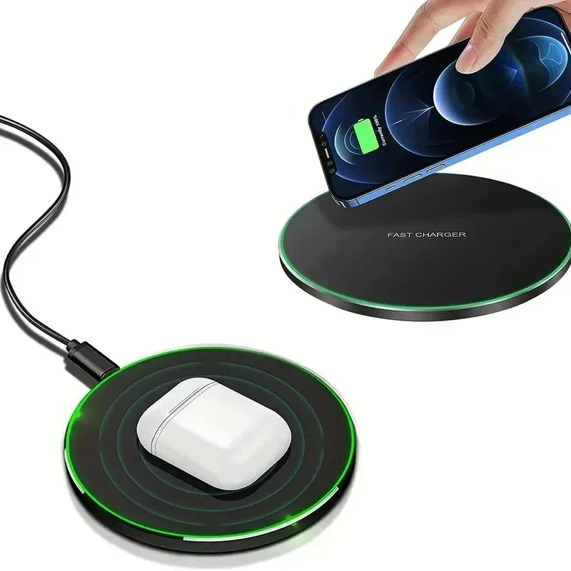 Wireless Charger Mobile Phone Chargers Pad Stand For iPhone 16 15 14 13 12 11 Pro Max Samsung Xiaomi Fast Charging Dock Station Image secondaire du produit