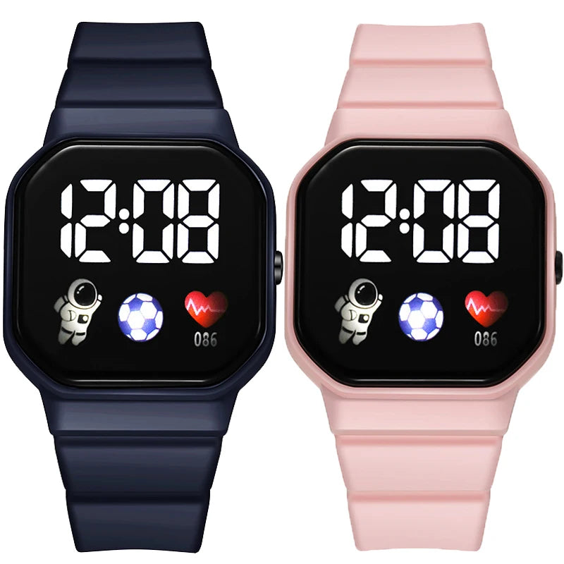 Kids Watch Sport LED Digital Watches Football Silicone Strap Waterproof Electronic Wristwatch for Children Boys Girls Gifts Imagen principal del producto