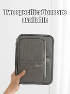 Travel Document Organizer - Waterproof Passport Holder with RFID Blocking, Multi-Card Slots & Zipper Pocket for Airplane/Train
