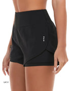 High Waist Breathable Yoga Shorts for Women Elastic Fitness Exercise Running Gym Training Daily Wear Sportswear
