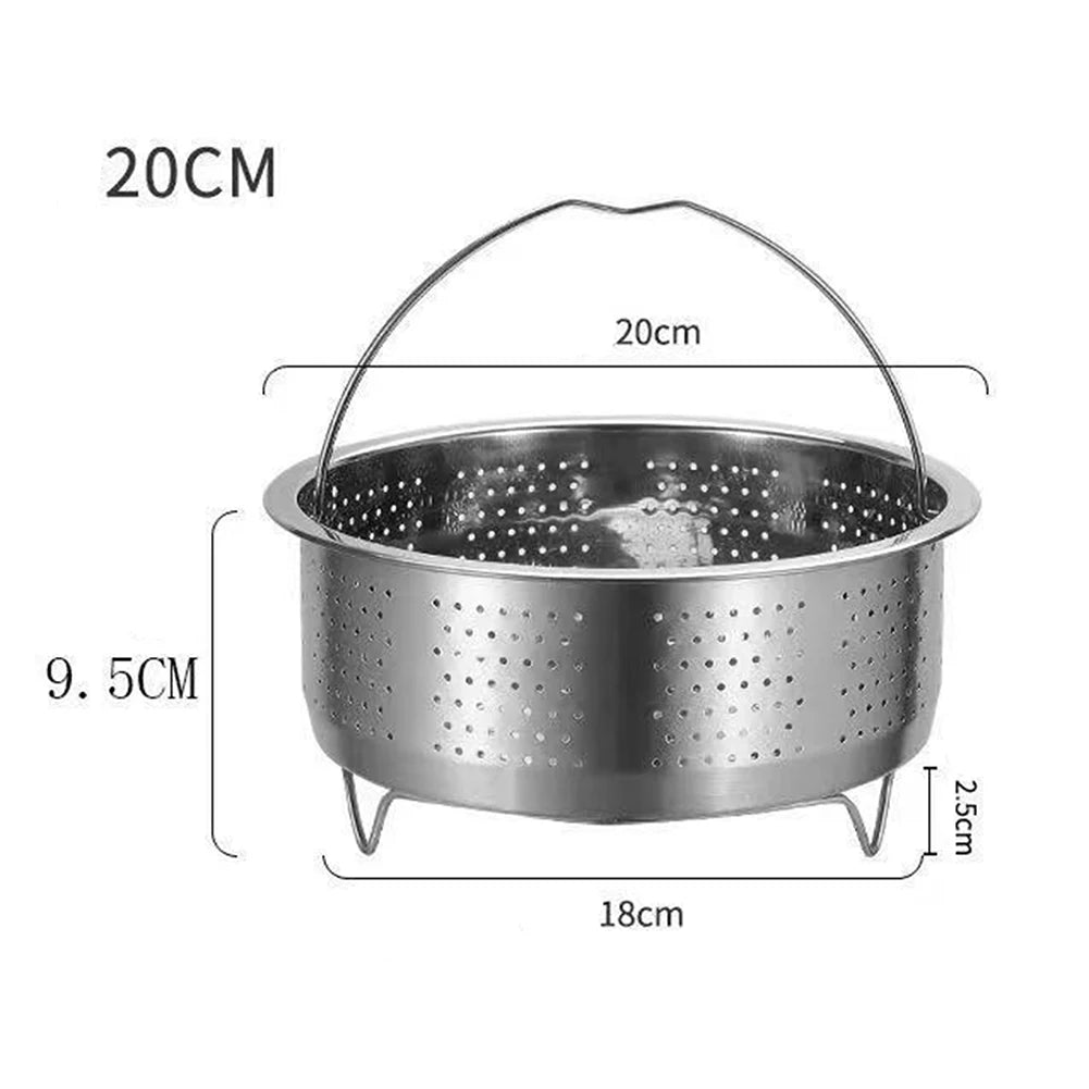 Stainless Steel Steamer Basket In Stant Pot Accessories For Instant Cooker With Silicone Handle Pressure Cooker Rice Steamer