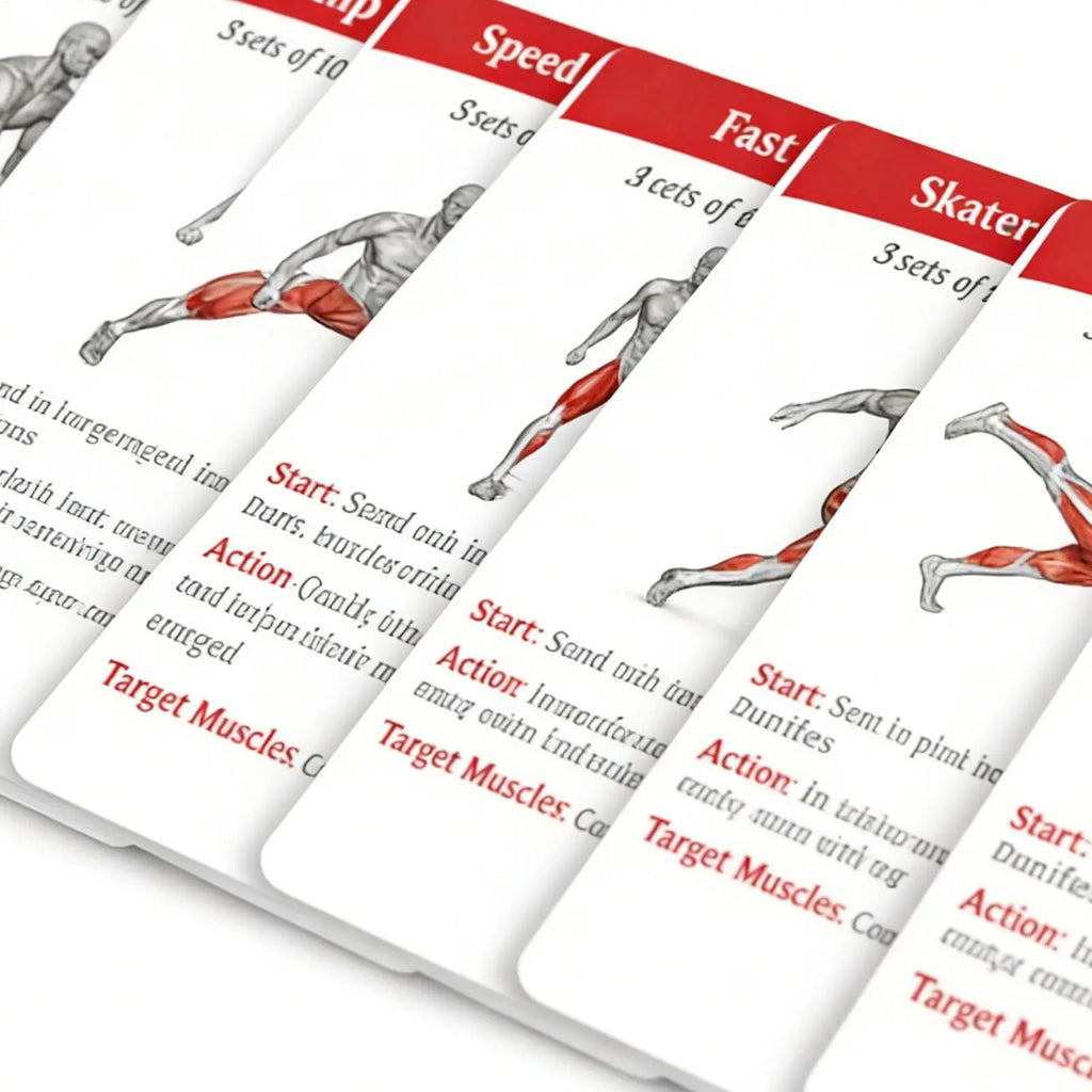 Workout Cards Deck 36 Pieces High-Definition Portable Cards Training Exercises Guide for Women Men Beginners Home Gym Outdoor