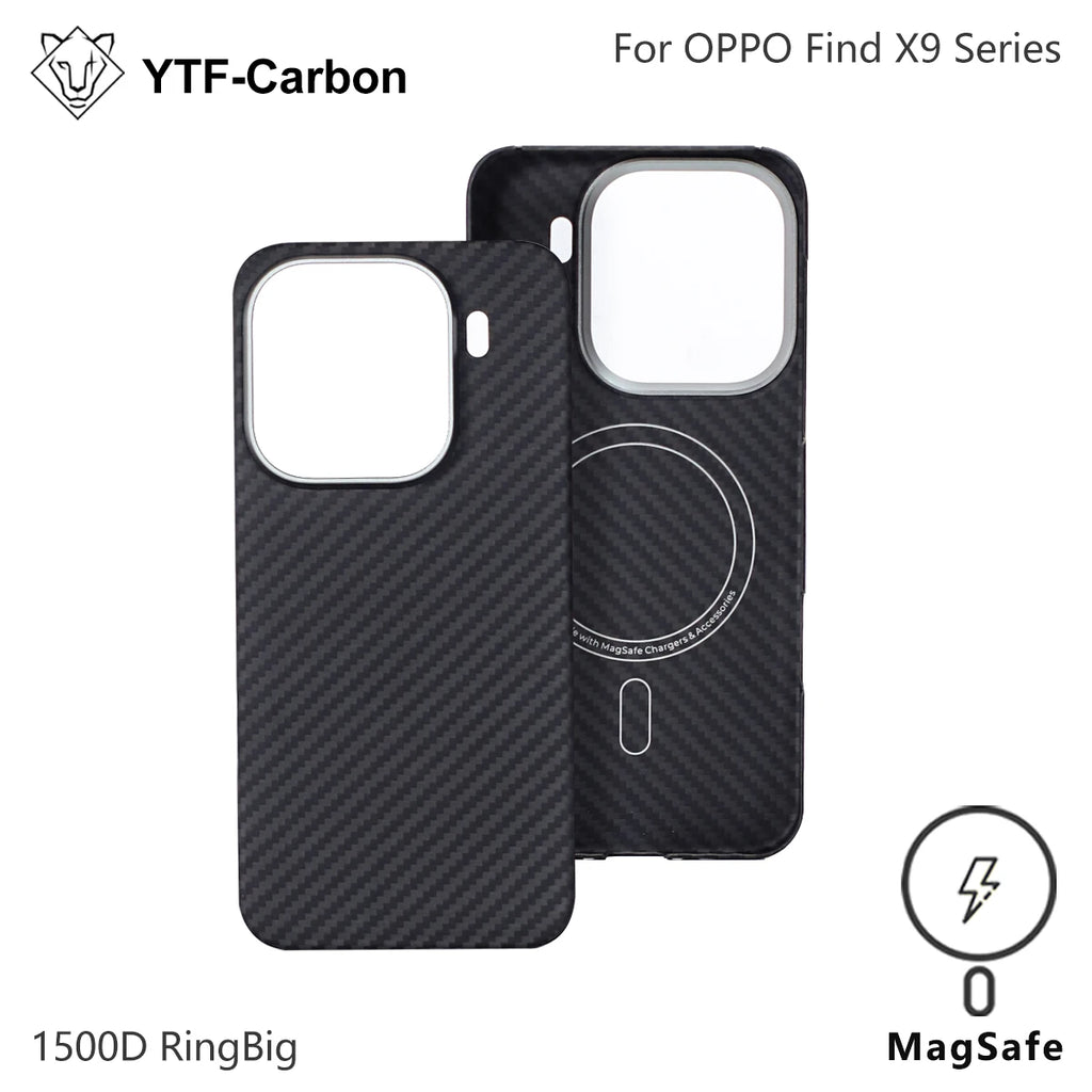 YTF-Carbon For Oppo X9 Pro Aramid Carbon Fiber Cover For Magsafe Find X9/X9s pro/X9 Ultra Cover Mobile Phone Accessories