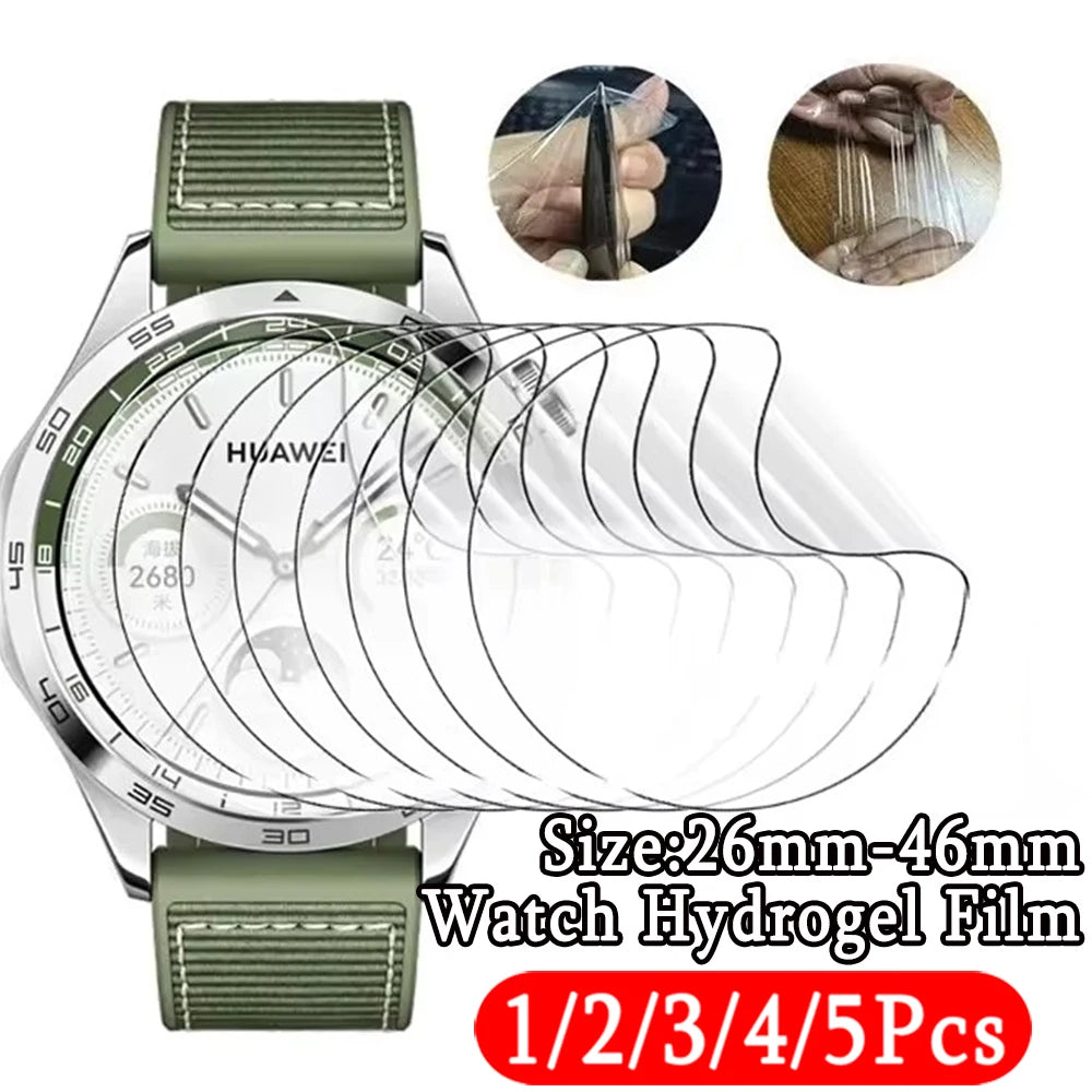 Hydrogel Film Universal Round Watch Screen Protector Film 1-5Pcs 26-46mm 29mm 30mm 31mm 32mm 33mm 34mm 35mm 36mm 37mm 38mm 39mm