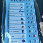 Kids To Do List Chore Chart, Slide Knob Checklist for Children's Daily Routine, Visual Schedule Board for Toddlers, Educational