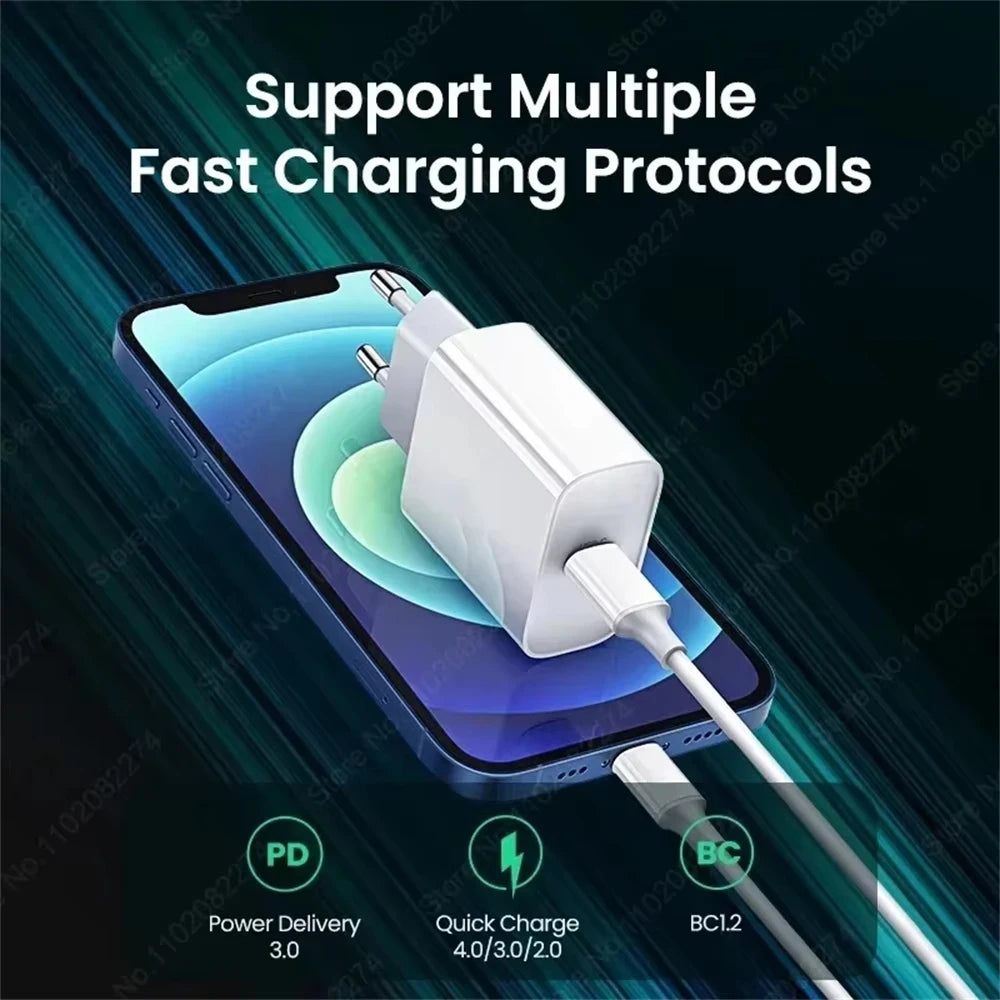 PD 40W Original Fast Charger For iPhone 15 14 11 12 13 16 Pro Max 8 Plus USB C Type C Charging Cable Date Cord Phone Accessories Secondary image