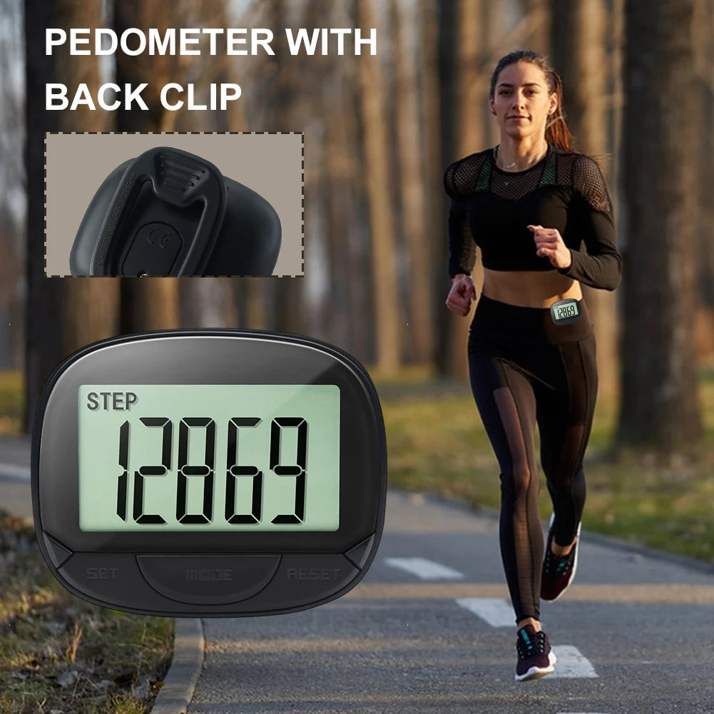 Clip-On Pedometer Electronic Pedometer Large Screen Simple Step Tracker Multifunctional for Adults Seniors Dog Image secondaire du produit