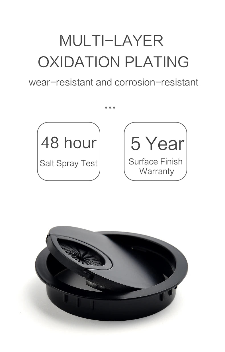 50/53/60mm Office Table Wire Hole Covers Computer Desk round metal decoration box Furniture Hardware Fittings