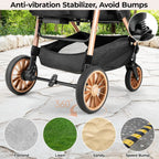 360° High Wheels Transport Foldable Cat Pet Stroller 2in1 Dog Buggy Stroller Dog Box Can Be Attached in Car, Max. load 25 kg