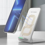 Fast Wireless Charger Stand Pad for iPhone 17 16 15 14 13 Pro Samsung Xiaomi Phone Chargers Induction Fast Charging Dock Station