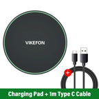New Wireless Charger For iPhone 17 16 15 14 13 Pro Max Induction Fast Charging Pad Dock Station For Samsung S24 Xiaomi Huawei
