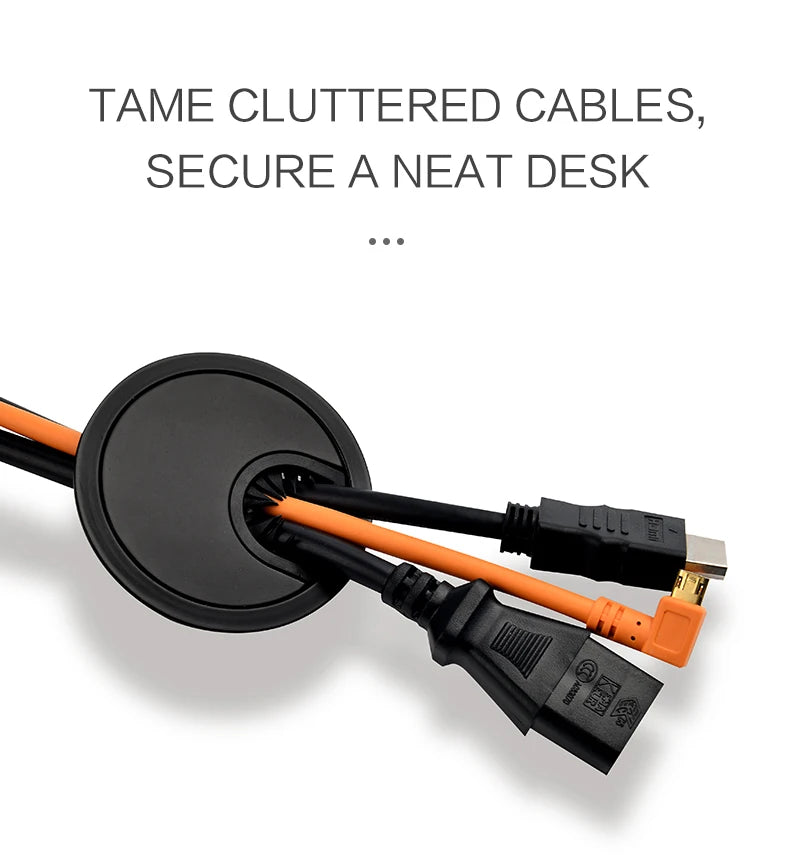 50/53/60mm Office Table Wire Hole Covers Computer Desk round metal decoration box Furniture Hardware Fittings