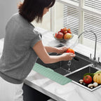 Kitchen Faucet Silicone Mat Bathroom Anti-Slip Sink Drain Mat, Slope Diversion Drainage Mat, Tableware Drying Protection Mat