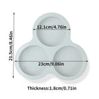 Silicone Egg Mold Air Fryer Egg Pan Reusable 3-Cavity Muffin Cake Baking Mould Kitchen Cooking Accessories