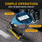 Corded Portable Car Air Pump Upgraded 12V 150PSI Electric Tire Inflator Pump Motorcycle Bike Ball LED Light Car Air Compressor
