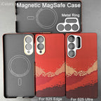 Carbon Fiber Case For Samsung Galaxy S25 Ultra/S25+/S25/S25 Edge Lens Camera Protection Aramid Fiber Cover Lightweight Slim Case