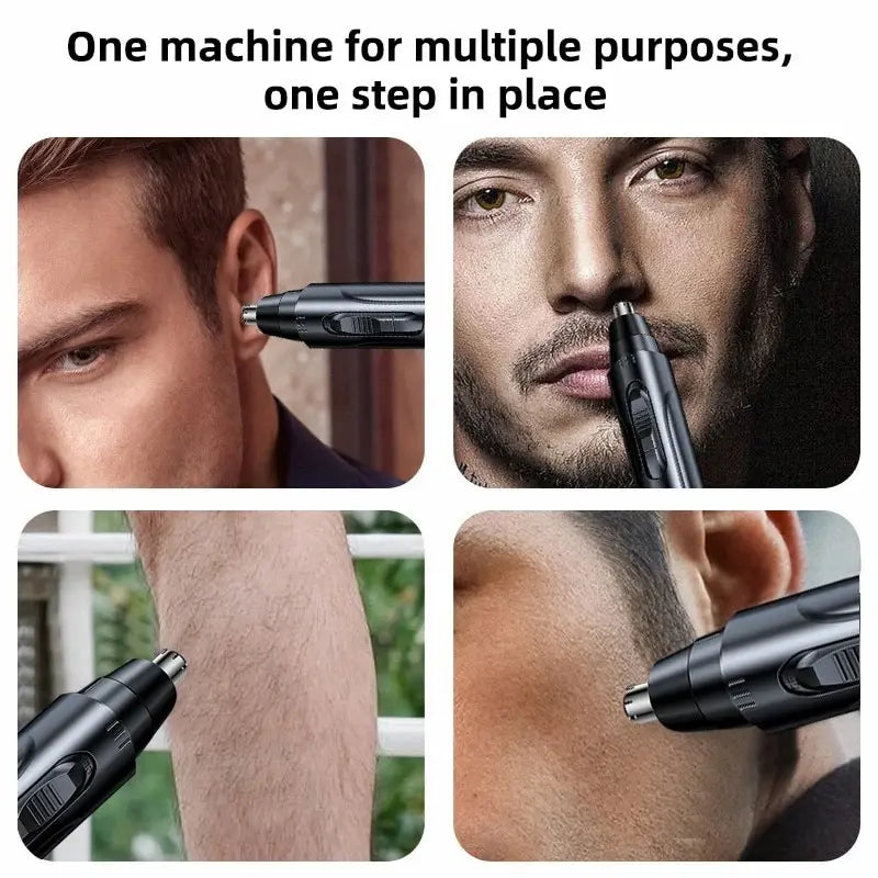 1 PCS Black Electric Nose Hair Trimmer Ear and Nose Hair Trimmer Professional Painless Nose Hair Trimmer For MenAnd Women