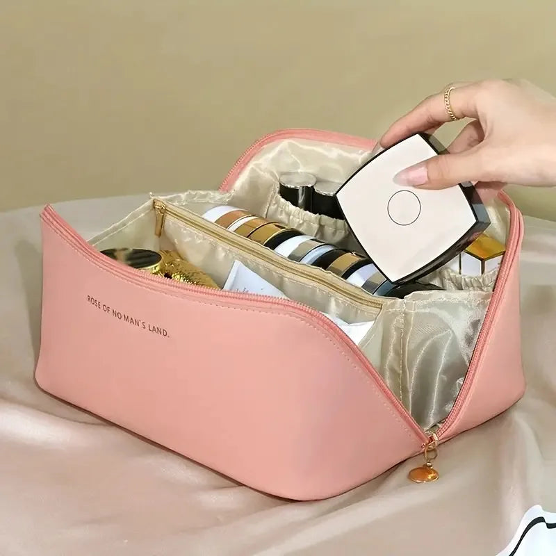 Large Capacity Makeup Bag Waterproof Cosmetic Bag Layered Storage Travel Toiletry Organizer for Cosmetics Skincare