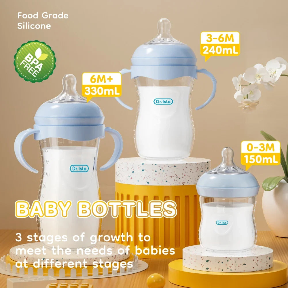 Baby PP Bottle 150/240/330ML Newborn Baby Bottle with Handle Milk BottleFeeding Baby Bottles Newborn Feeding Supplies BPA-Free Image secondaire du produit