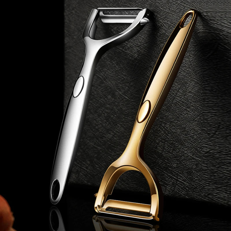 Golden Vegetable Peeler Potato Carrot Peelers Stainless Steel Peeler with Ergonomic Non-Slip Handle & Sharp Blade Kitchen Tools Imagen secundaria del producto