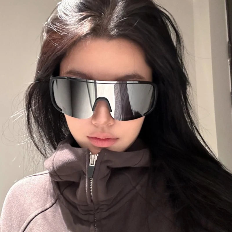 New Y2K Style Cycling Sunglasses Windproof Glasses for Men Women Retro-Reflective Sheeting Lens Road Riding Sport Glasses Imagen principal del producto