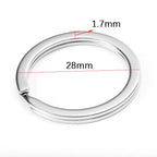 20pcs Stainless Steel Key Rings 20/25/28/30/35mm Round Flat Line Split Rings Keyring for Jewelry Making Keychain DIY Findings