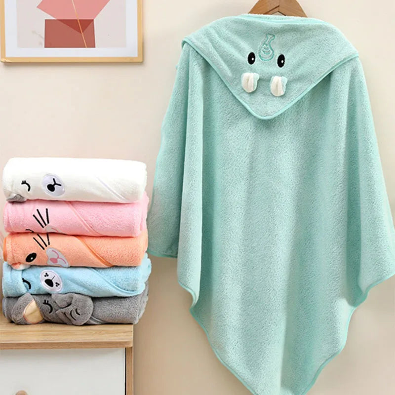 Cute Bath Towel for Baby Soft Absorbent Towel Newborn Swaddle Wrap Baby Blankets for Girls Boys Imagen secundaria del producto