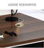 50/53/60mm Office Table Wire Hole Covers Computer Desk round metal decoration box Furniture Hardware Fittings