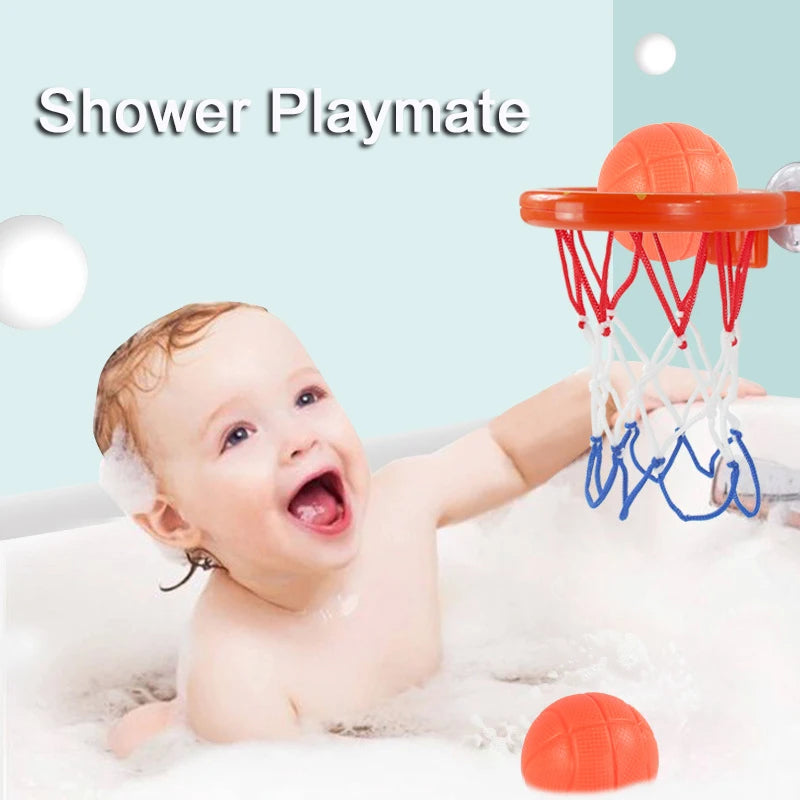 Baby Bath Toy Mini Shooting Basket Frame Toys Bathtub Shooting Basketball Play Water Game Toy Set with 3 Balls for Kids Children Image secondaire du produit