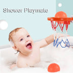 Baby Bath Toy Mini Shooting Basket Frame Toys Bathtub Shooting Basketball Play Water Game Toy Set with 3 Balls for Kids Children
