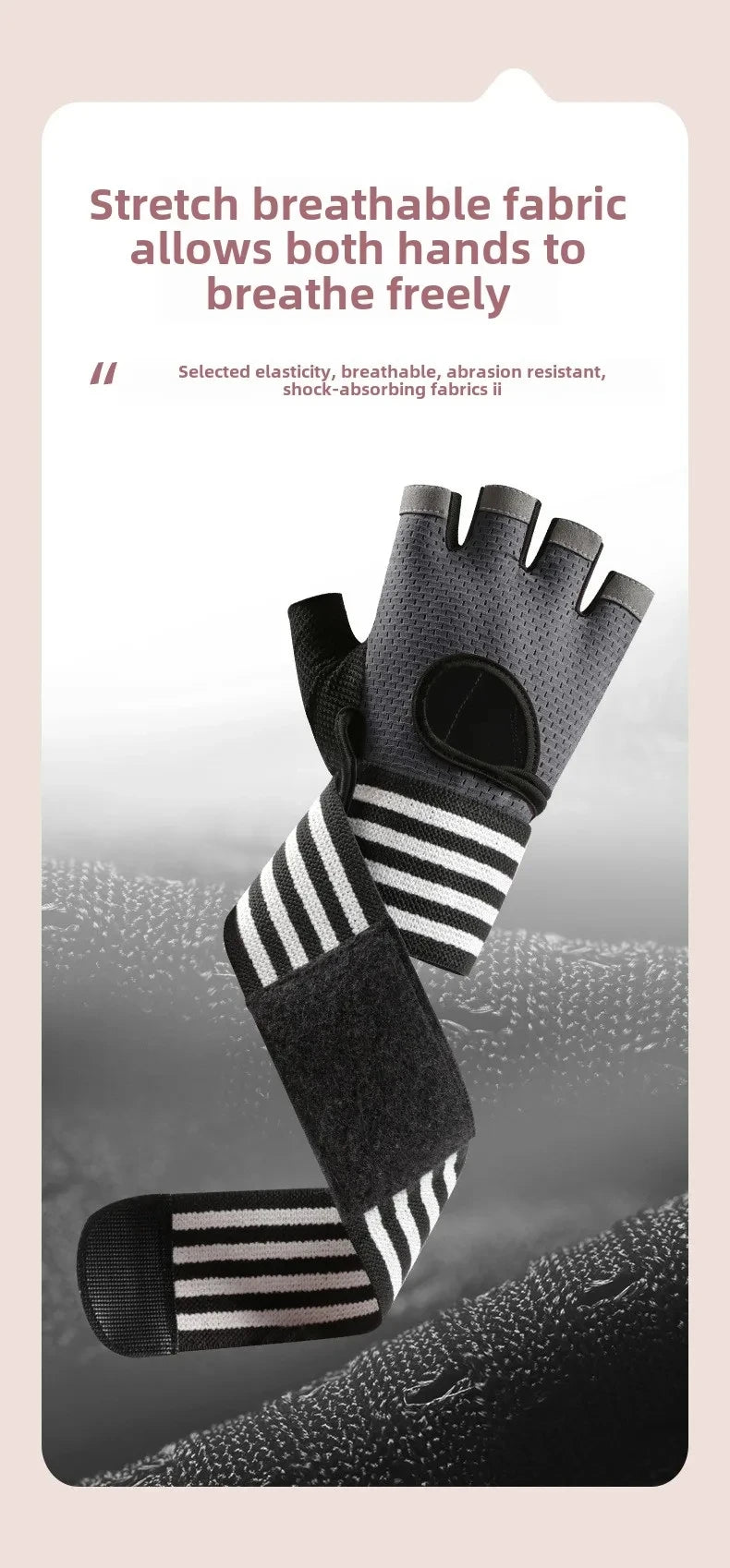 1 Pair Dumbbell Gloves Men Women Weightlifting Crossfit Bodybuilding Workout Sport Gym Training Gloves Non-slip Wrist Protector