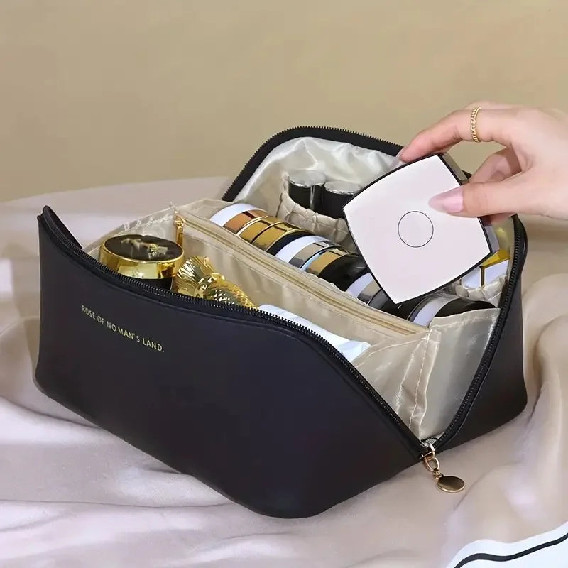 Large Capacity Makeup Bag Waterproof Cosmetic Bag Layered Storage Travel Toiletry Organizer for Cosmetics Skincare