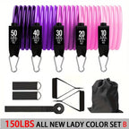 Resistance strap with handle: used for muscle training, strength building, body shaping, yoga, home fitness equipment - natural