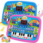 Kids’ Education Tablet Toy, Age 3+ Literacy Math Music Learning, Doubles as Electronic Keyboard, Birthday Christmas Gift