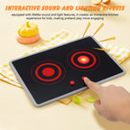 Kids Play Kitchen Appliance Realistic Induction Stove With Sound & Light Pretend Play Kitchen Toy For Toddler Operated Models
