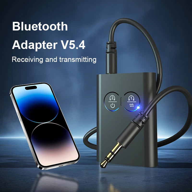 aptX-Adaptive AD/HD/LL AAC Bluetooth Audio Transmitter Receiver 3.5MM AUX HiFi Stereo Music Multipoint Wireless Adapter 2 in 1